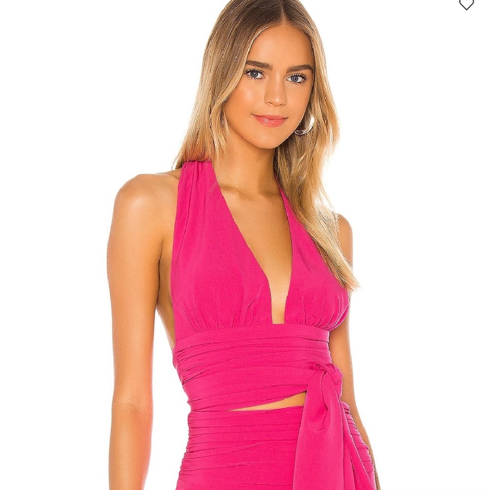 Lovers and Friends pink halter top